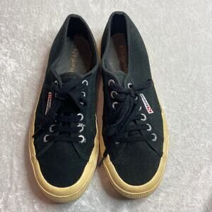 SUPERGA 2750 COTU CLASSIC NAVY BLUE AND WHITE SNEAKERS Size 39